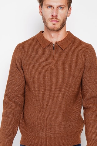Trui - Bordeauxrood - Bruin