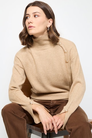 Vest - Gemêleerd Beige - Beige