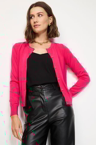 Kasjmier Vest - Nachtblauw - Roze