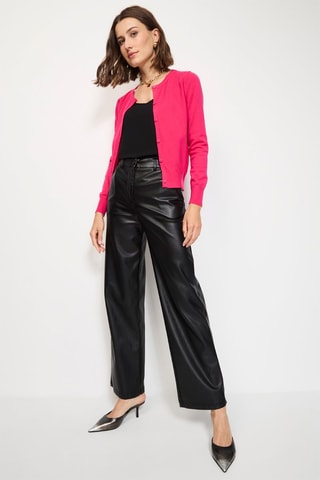 Kasjmier Vest - Nachtblauw - Roze