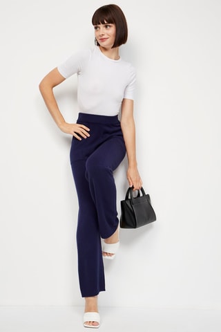  Casual Broek Nachtblauw - Blauw