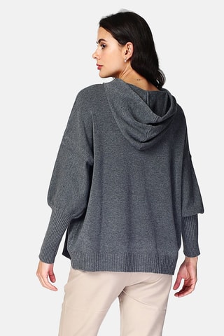 Trui met Capuchon - Camel - Grijs