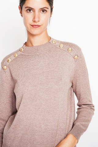 Trui - Bordeauxrood - Beige