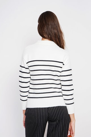 Oversized trui - Kaki - Wit
