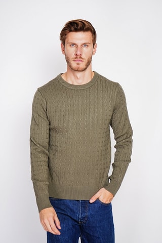 Trui - Bordeauxrood - Groen
