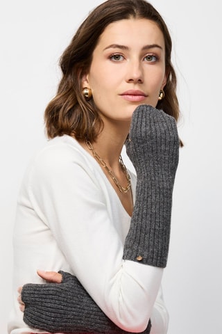 Vingerloze Handschoen - Beige - Goudkleurig en grijs
