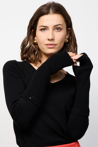 Vingerloze Handschoen - Beige - Zwart