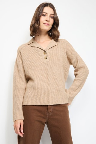  Trui - Gemêleerd Beige - Beige