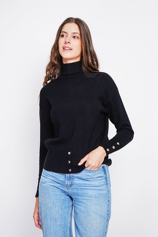 Oversized trui - Blauw - Zwart
