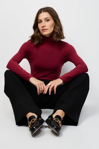 Zijden Bodysuit - Blauw - Rood