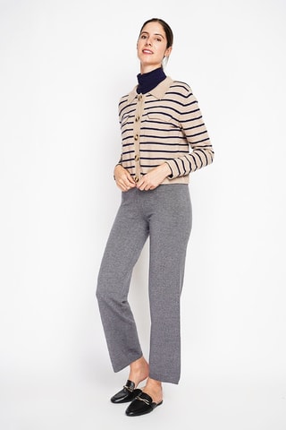 Vest - Bordeauxrood - Beige