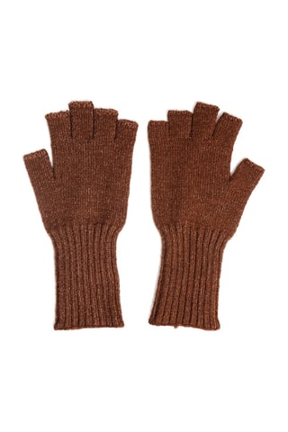 Vingerloze Handschoenen Blauw - Bruin