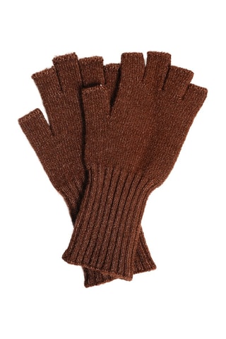 Vingerloze Handschoenen Blauw - Bruin