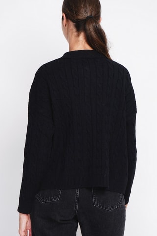 Oversized trui - Bordeauxrood - Zwart