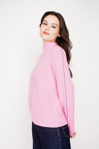 Oversized trui - Ecru - Roze