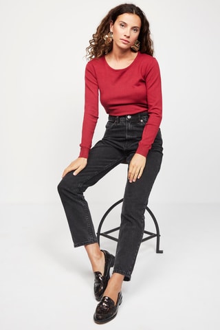  Trui Grijsblauw - Rood