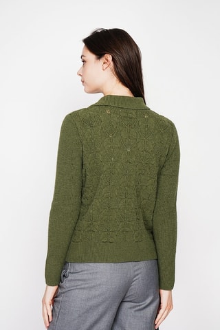 Trui - Bordeauxrood - Groen