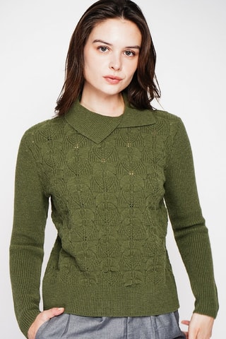 Trui - Bordeauxrood - Groen
