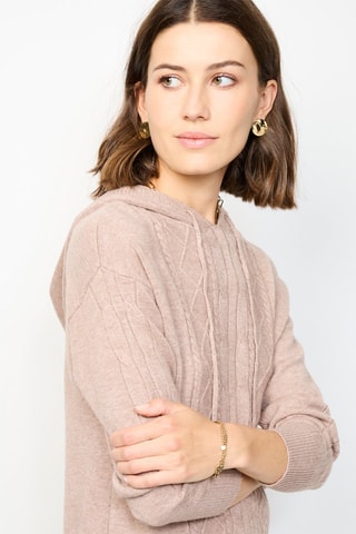  Trui  Wijde Broek Hoge Taille - Gemêleerd Beige - Beige