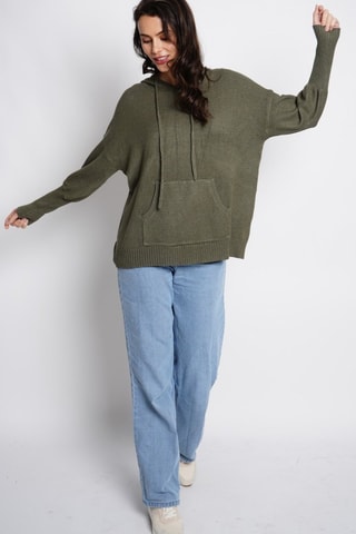 Trui met Capuchon - Camel - Groen