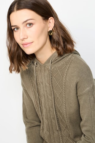  Trui  Wijde Broek Hoge Taille - Gemêleerd Beige - Groen