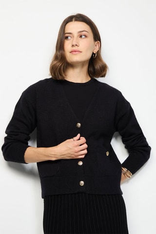  Vest - Gemêleerd Camel - Zwart