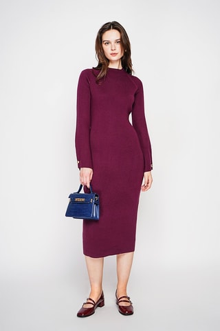 Trui-jurk - Bordeauxrood - Rood