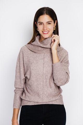 Trui - Bordeauxrood - Beige