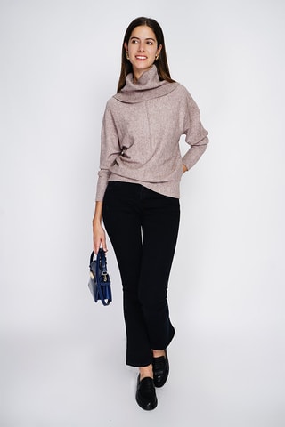 Trui - Bordeauxrood - Beige