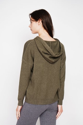 Trui met Capuchon - Grijs - Groen