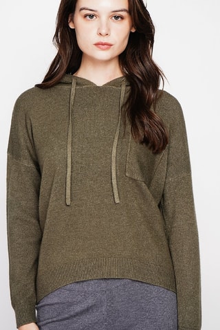 Trui met Capuchon - Grijs - Groen