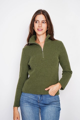 Trui - Bordeauxrood - Groen