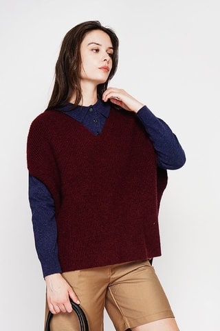 Oversized trui - Bordeauxrood - Rood