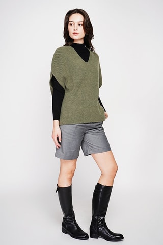 Oversized trui - Bordeauxrood - Groen