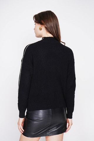 Oversized trui - Ecru - Zwart