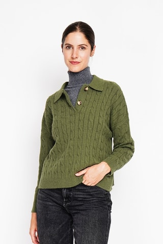Oversized trui - Bordeauxrood - Groen