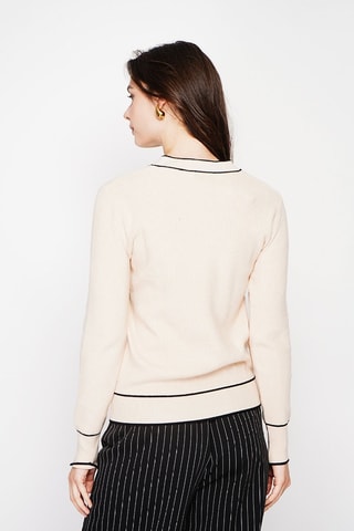 Trui - Bordeauxrood - Beige