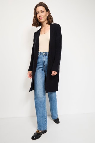 Lang Kasjmier Vest - Zwart - Zwart