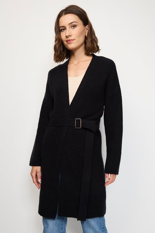 Lang Kasjmier Vest - Zwart - Zwart