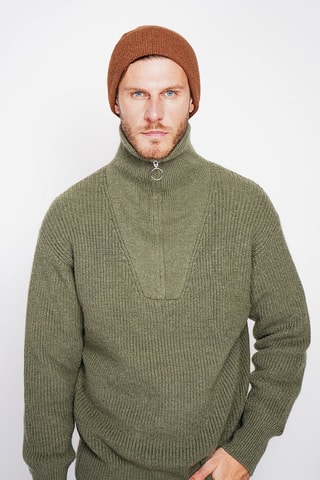 Trui - Bordeauxrood - Groen
