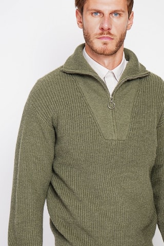 Trui - Bordeauxrood - Groen