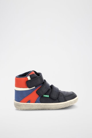 Hoge Gevoerde Sneakers Lohan - Blauw en Rood