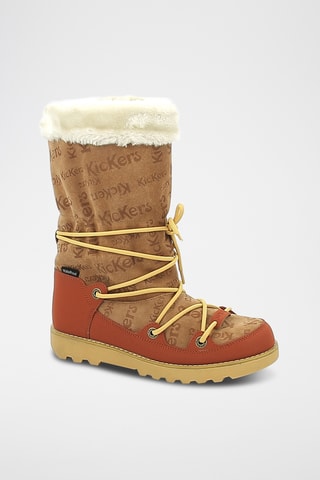 Nubuck Gevoerde Enkellaarzen Kick Neosnow - Camel