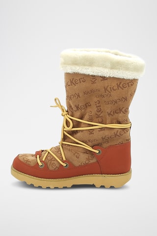 Nubuck Gevoerde Enkellaarzen Kick Neosnow - Camel