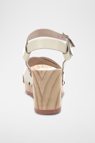Leren Sandalen met Hak Kick Wise - Ecru