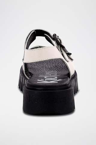 Leren Platform Sandalen Kick Falk - Wit
