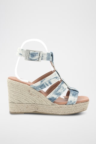 Sandalen met Sleehak Tie and Dye Kick Padora PG - Hemelsblauw en Ecru