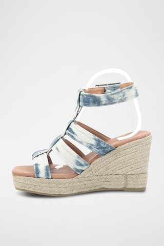 Sandalen met Sleehak Tie and Dye Kick Padora PG - Hemelsblauw en Ecru