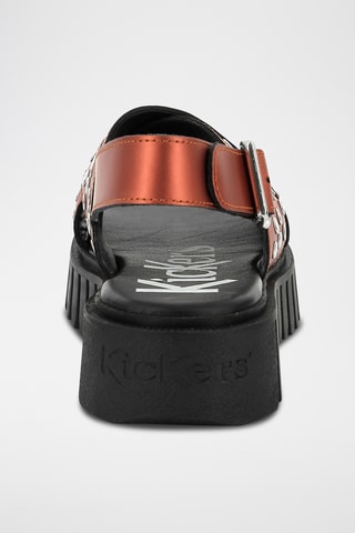 Leren Platform Sandalen Kick Fact - Goudkleurig