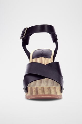 Leren Sandalen met Hak Kick Wise - Zwart
